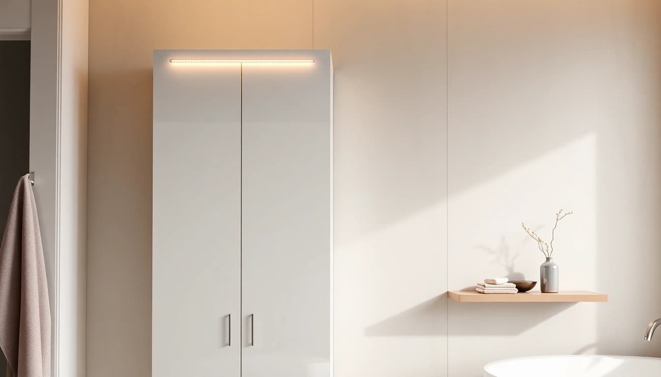 Verschönern Sie Ihr Bad mit sonni Spiegelschrank mit eleganter Beleuchtung.