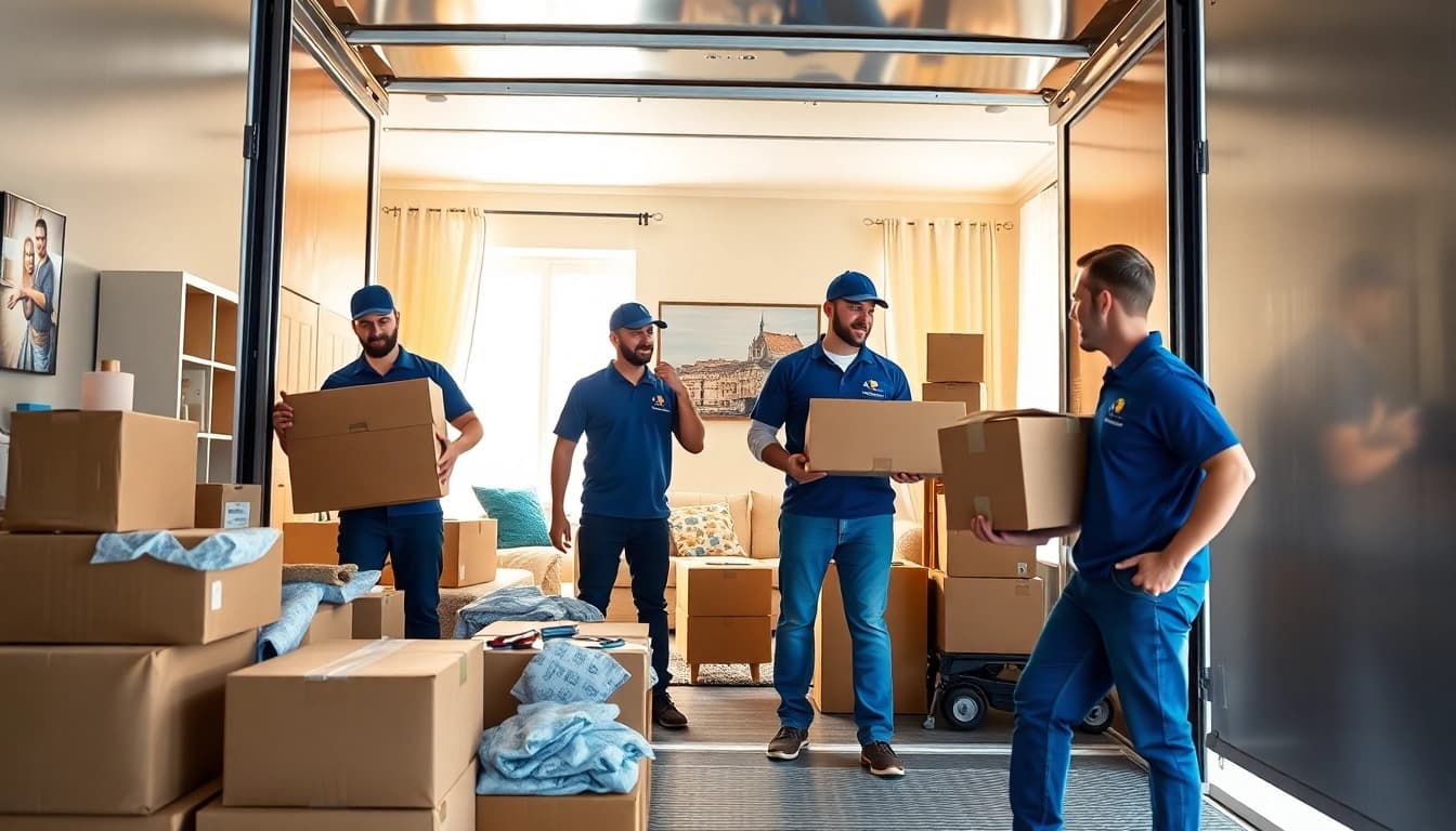 Best moving company in Vancouver showcasing professional movers packing in a warm, inviting home.