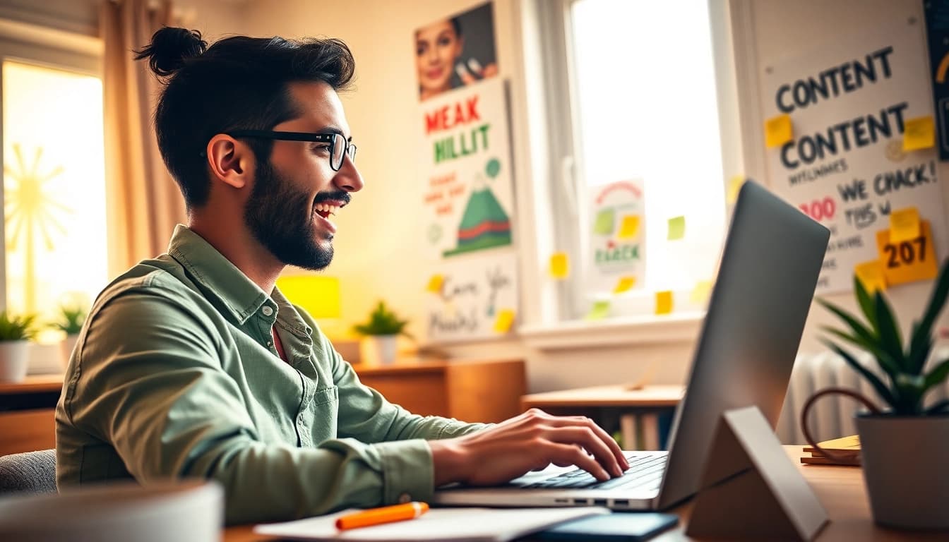 Learn how to get paid for content creation fast with a professional in a bright creative workspace.