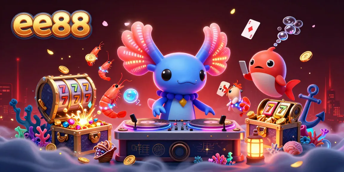Experience vibrant gambling action with ee88's colorful casino-themed underwater scene.