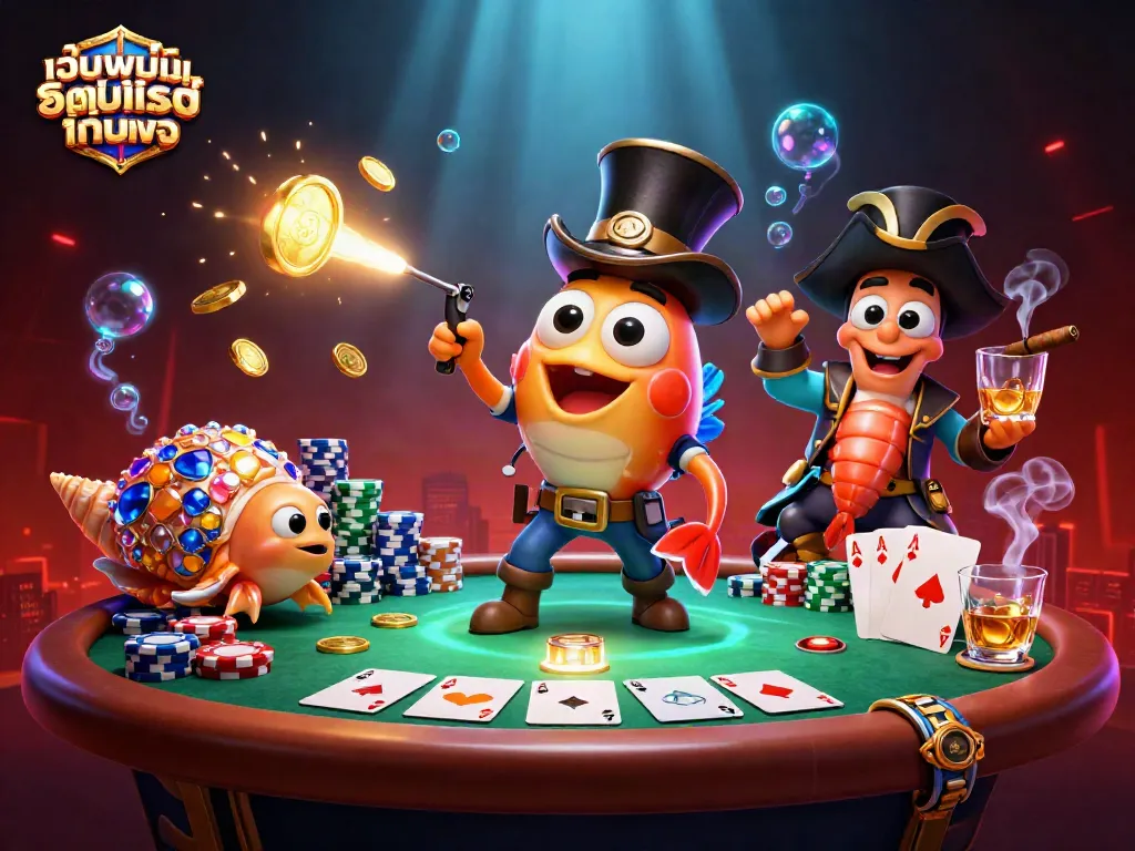 เล่นเกมพนันออนไลน์ เว็บตรง ด้วยปลาฉลามในหมวก และกุ้งโจรสลัดที่น่าตื่นเต้น