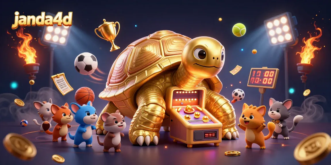 Permainan seru di janda4d dengan keceriaan bola olahraga dan karakter lucu menunggu giliran bermain.
