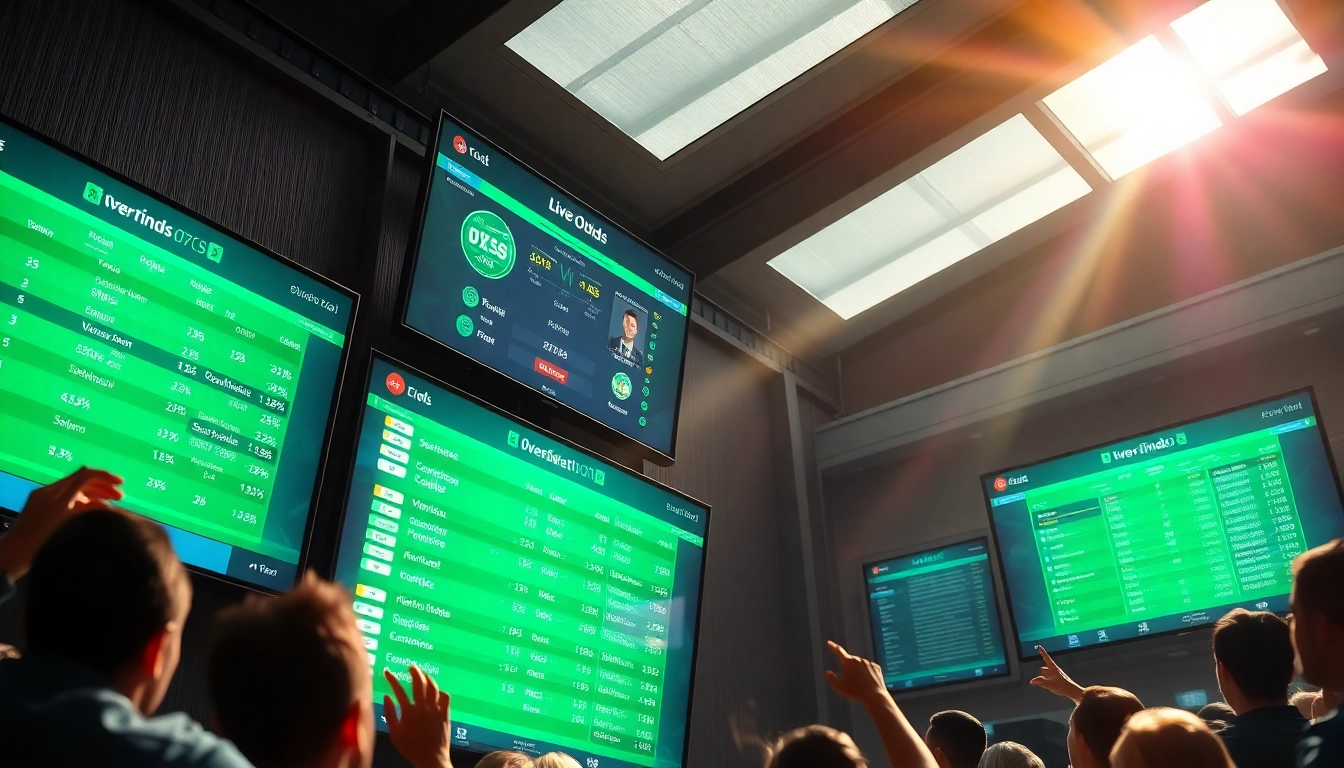 Dynamic digital display of tỷ lệ kèo for soccer betting with real-time updates and engaged fans.
