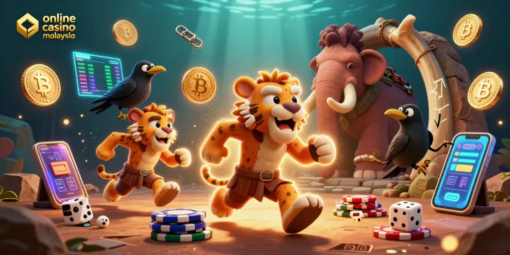 Engage with the exciting online casino malaysia scene featuring crypto elements and vibrant visuals.