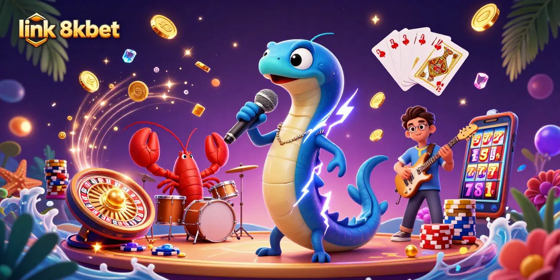 Experience thrilling wins with link 8xbet at the vibrant underwater casino featuring a DJ eel and a lobster drummer.