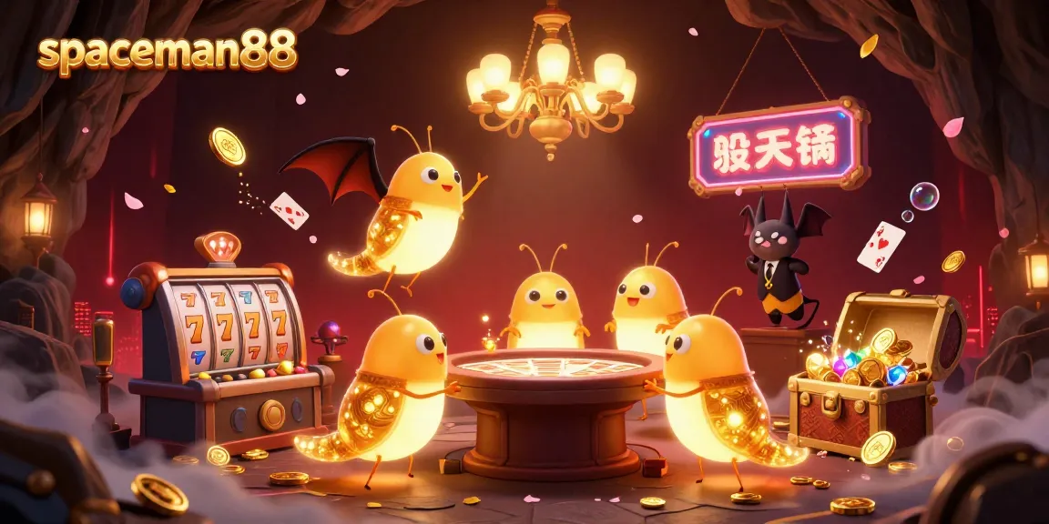 Join the excitement at spaceman88 as glowworms illuminate a vibrant cave casino full of treasures and thrills.