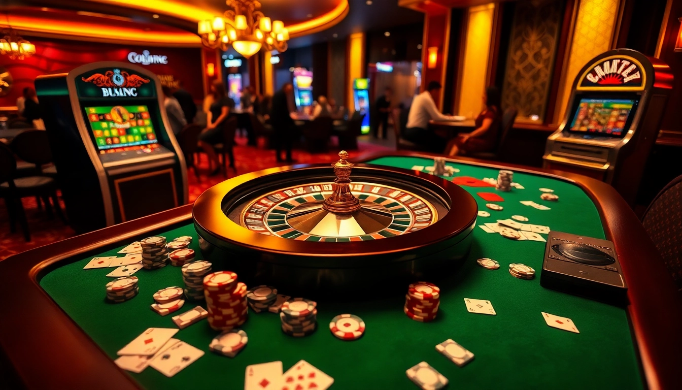 Engaging scene of players at a casino table highlighting depo 5k gambling experience with vibrant colors.