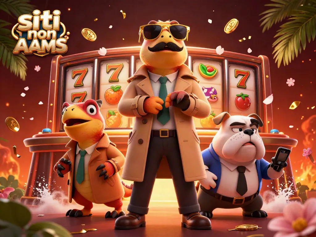 I raptor in un trench coat tentano di accedere a un casinò VIP nei siti non AAMS con simboli di gioco e decorazioni.