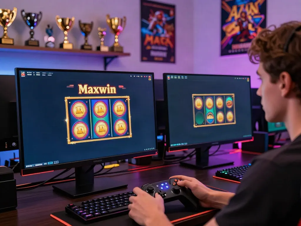 Permainan slot gacor di ruang gaming dengan gamer bersemangat, jackpot Maxwin muncul, https://farming.goldsilvercoindealernewyorkcity.com/.