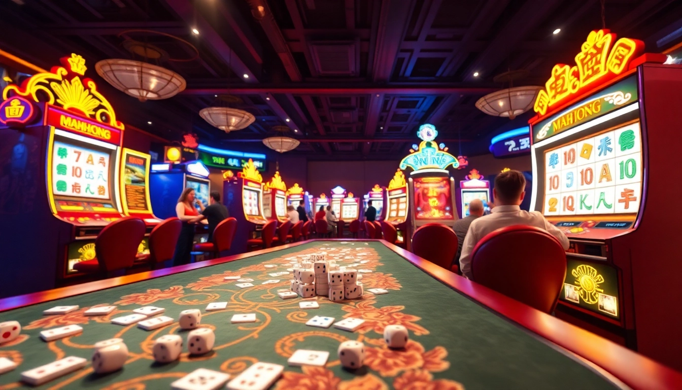 Experience thrilling gameplay with slot demo mahjong machines at an upscale casino.
