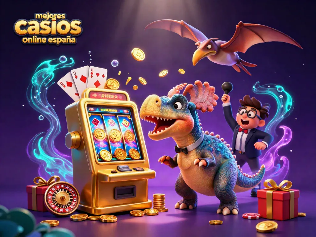 ¡Explora los mejores casinos online en España mientras un pachycephalosaurus juega al jackpot!