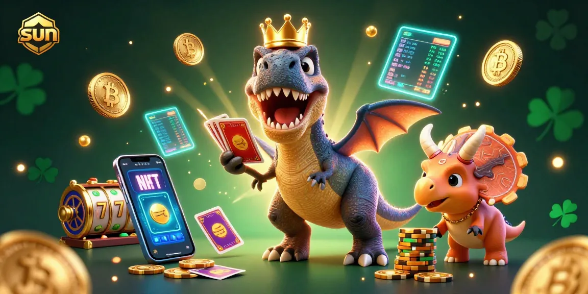 Engage with thrilling casino action at sun, where dinosaurs stack chips and shuffle cards!