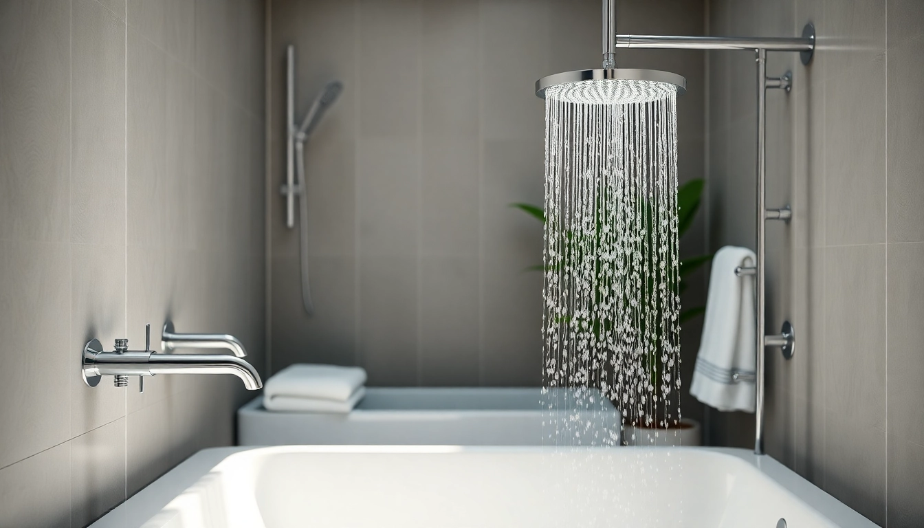 Experience the luxurious shower experience offered by Sunny Shower USA Inc in a beautifully designed bathroom.