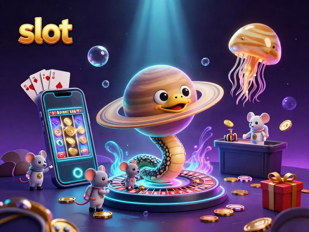 Slot permainan dengan karakter unik dan interaksi menarik di dunia kosmik.