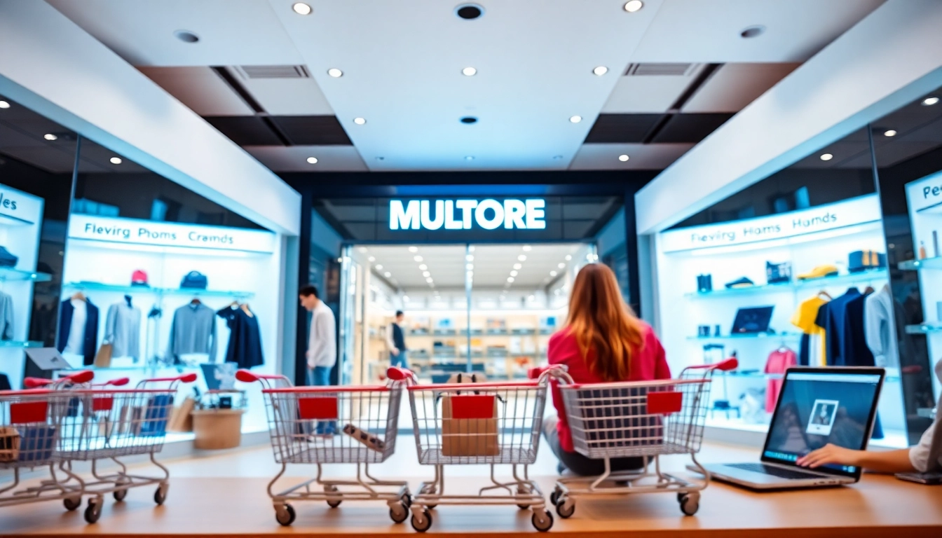 Explore the Multi-Store with a vibrant digital storefront showcasing diverse product categories and seamless shopping.