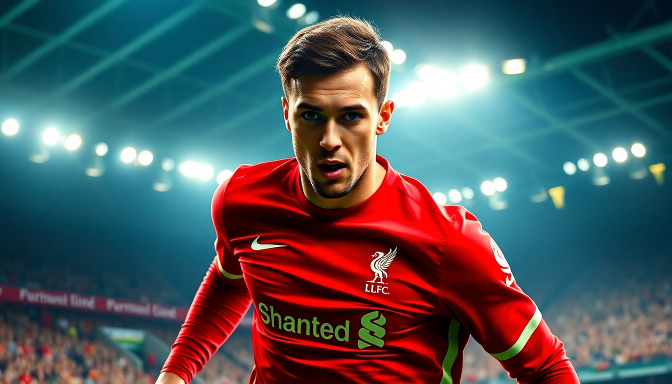 Showcasing intense gameplay during a Premier League match featuring ฟุตบอลพรีเมียร์ลีกลิเวอร์พูล.