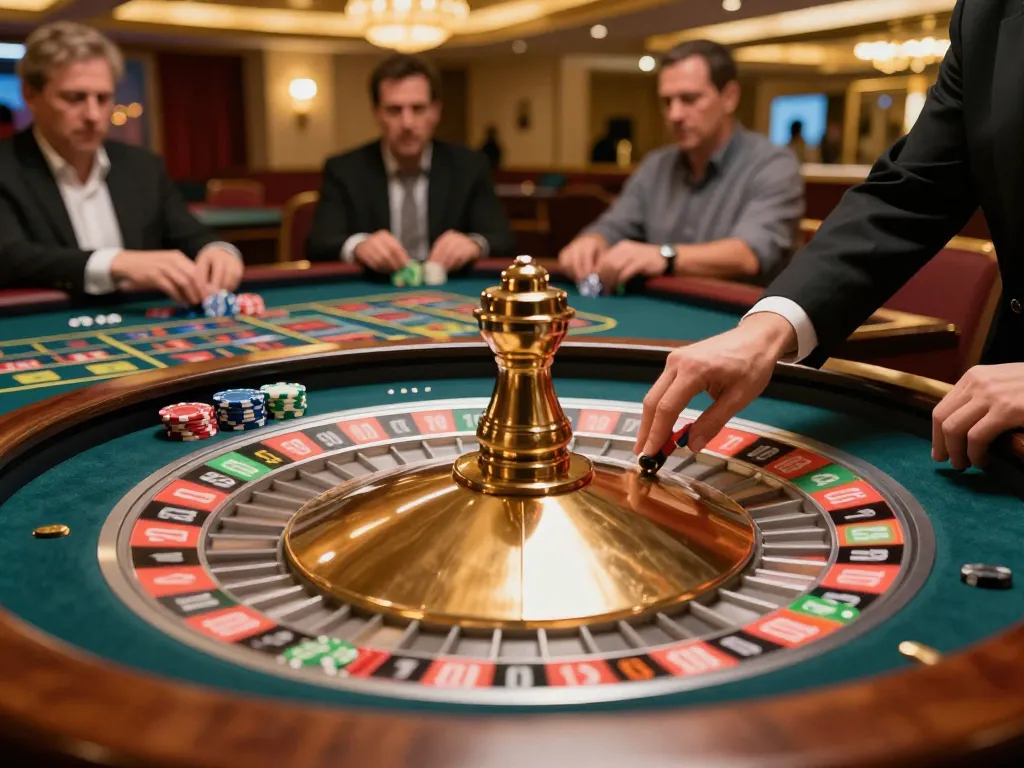 Watch c168 players engage with an elegantly set roulette table, showcasing exciting gaming action.