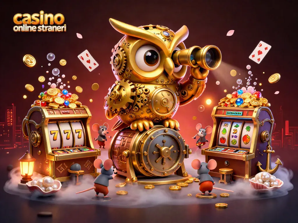 Scopri le meraviglie dei casinò online stranieri attraverso un'illustrazione immersiva e dettagliata.