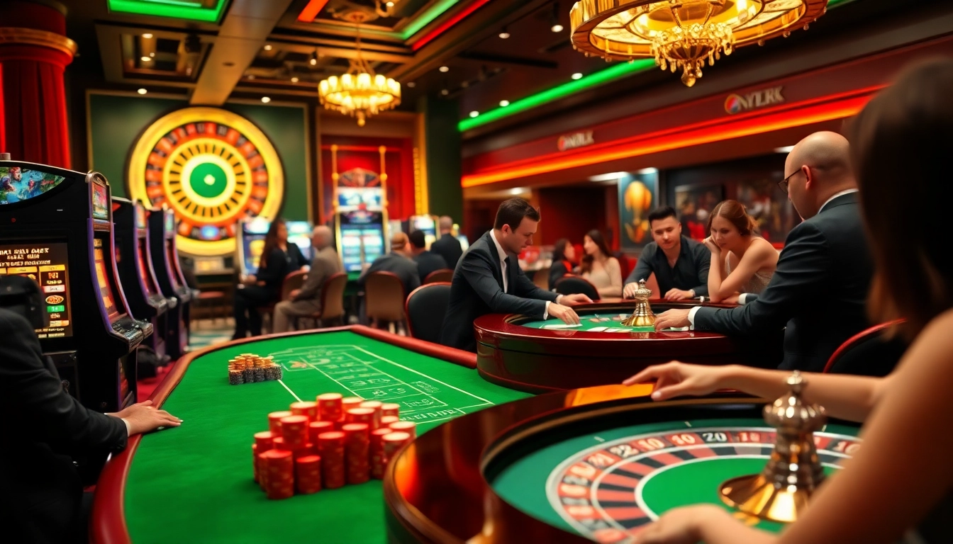 Participez à l'excitation du casino en ligne Français 2026 avec des tables de jeu vibrantes et des visuels captivants.