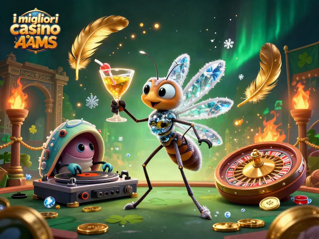 Gioca nei migliori casino non AAMS con la mascotte divertente e una roulette d'oro ricca di fascino.