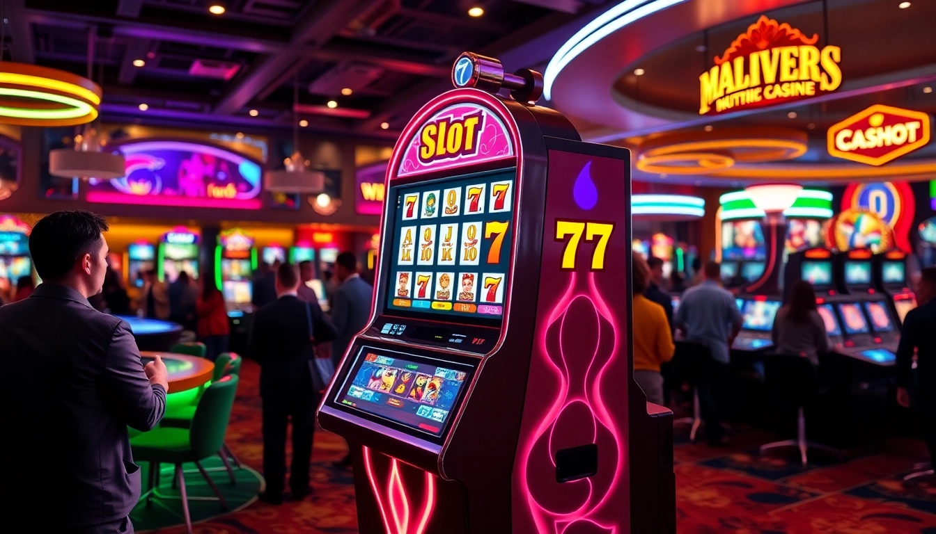 Menangkan hadiah besar di Slot77 sambil bermain di mesin slot yang mencolok.