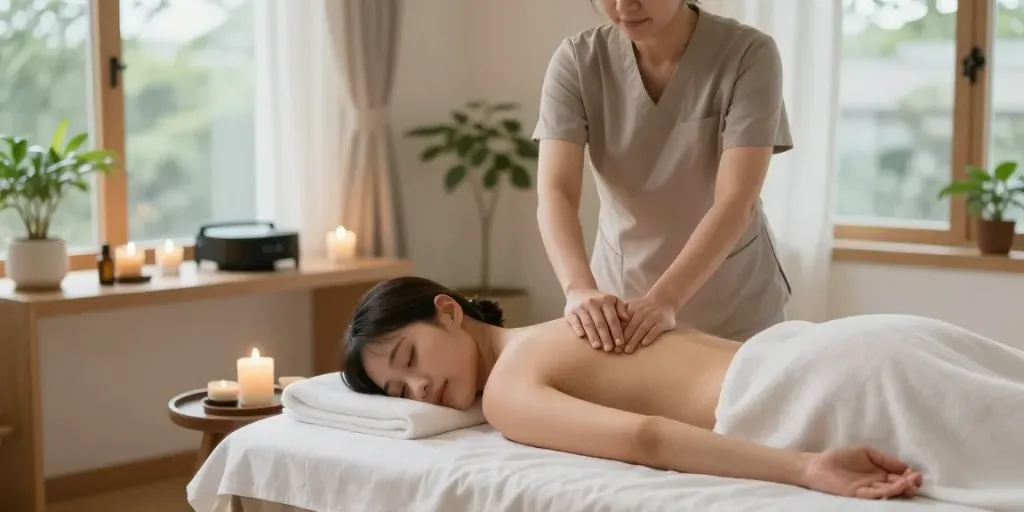Experience a relaxing 원종동출장마사지 in a tranquil wellness studio with soothing ambiance.