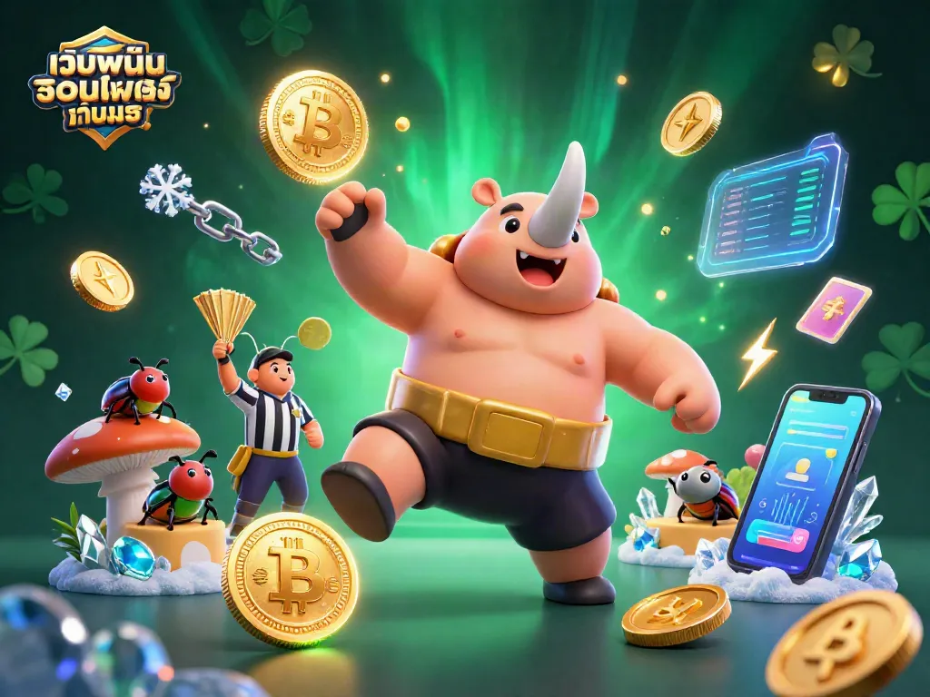 ภาพ 3D ของ เว็บพนันออนไลน์ เว็บตรง แสดงความตื่นเต้นจากเกมและรางวัล