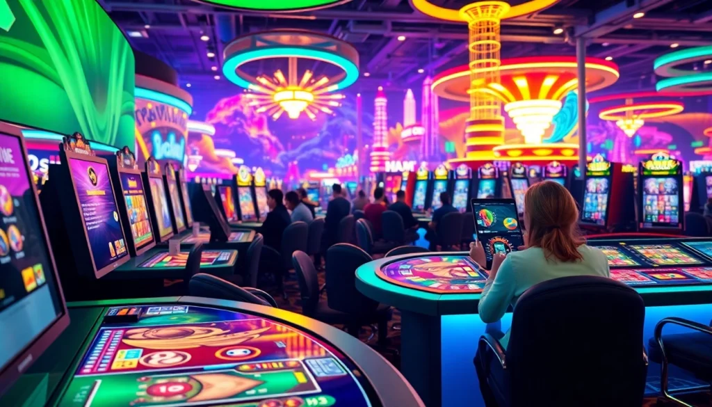 Experience the excitement of Canada casinos online with players engaged in virtual gaming.