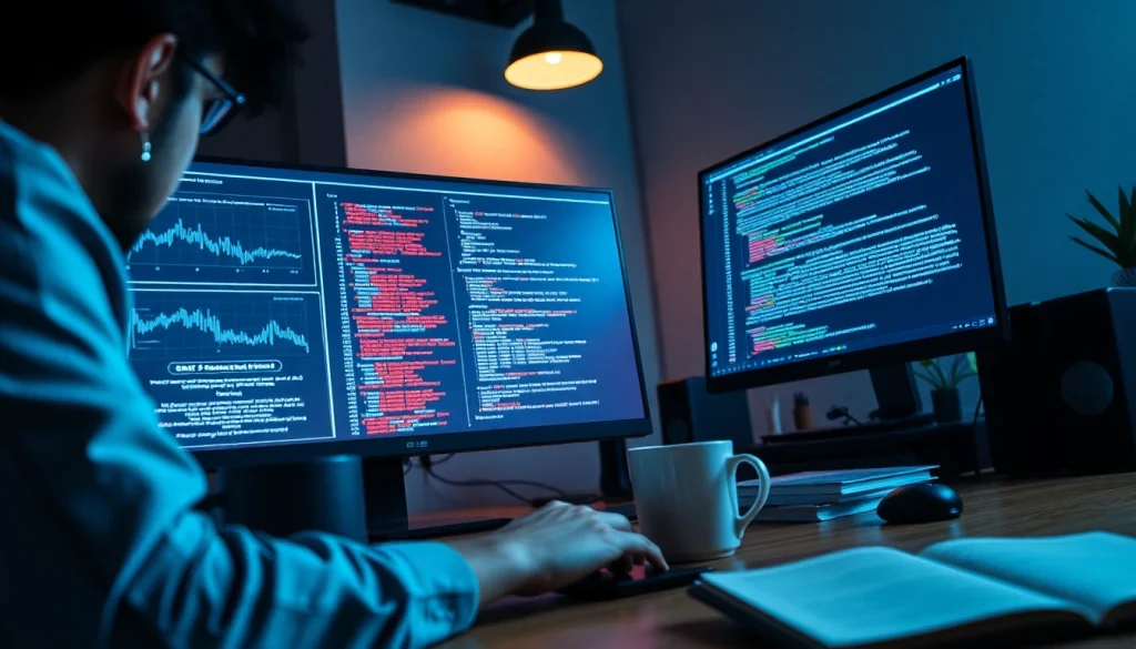 Web scrapping tools and data analysis in a modern developer workspace