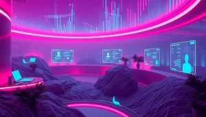 Engaging representation of sex AI technology in a vibrant digital landscape.