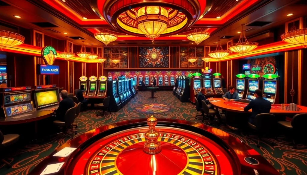 Experience the thrill of online gambling with https://fly88.deal/ featuring vibrant poker tables and roulette wheels.