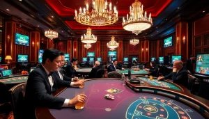Experience thrilling gameplay at MM88 KJC casino with high-stakes tables and vibrant atmosphere.