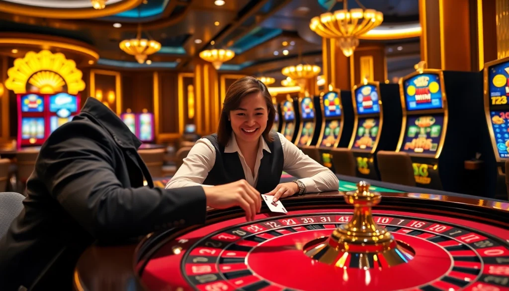 Player excitement at MK8 themed roulette table amidst a luxurious casino setting.