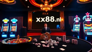 Experience thrilling gameplay at https://xx88.nl/ with vibrant casino tables and captivating slot machines.